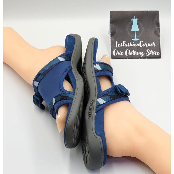 Merrell Women's Navy Blue District 3 Sandal Thong Sz 5 Flip-Flop Slip-On Sz 11 2 - Picture 13 of 16